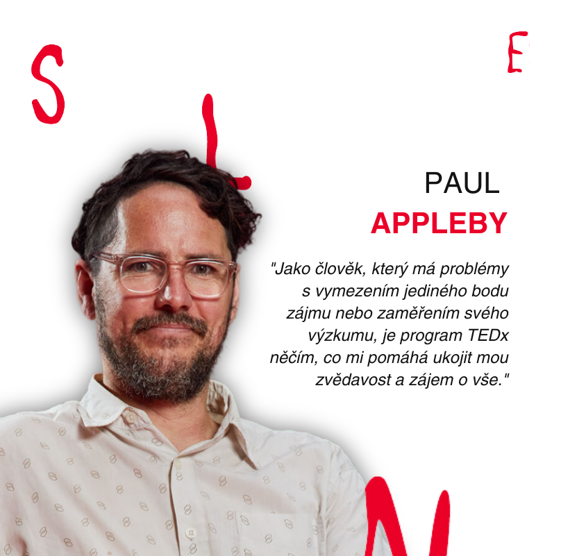 TEDxPrague's tweet photo. 🎬 Paul Appleby je učitelem mediální produkce v Anglii. Zajímá se o svět a artefakty, rád čte knihy, prohlíží si fotografie, sleduje filmy, toulá se po městech a tráví čas úvahami o životě lidí, kteří žijí v budovách, v nichž nikdy nebyl 🏢

#tedxtalks #medialniprodukce #tedx https://t.co/4476P3UcjL