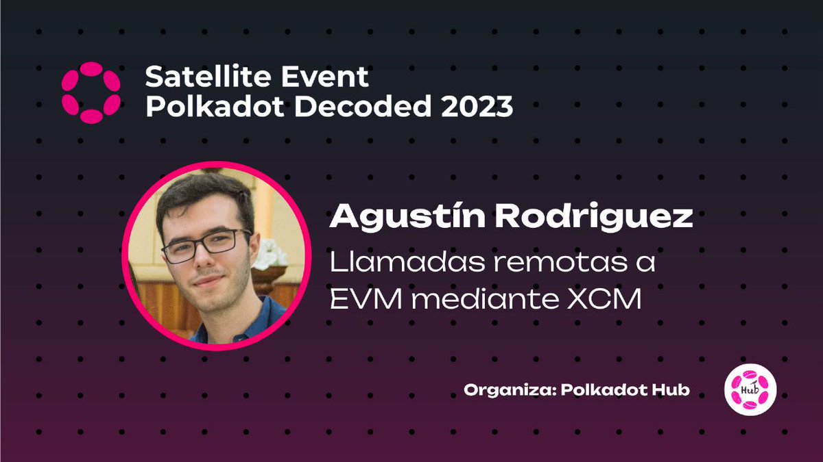 polkadothub's tweet photo. @agusrodri__ de @moonbeamnetwork explicará:

Llamadas remotas a EVM mediante XCM

6/ https://t.co/yMdk0NvOnS