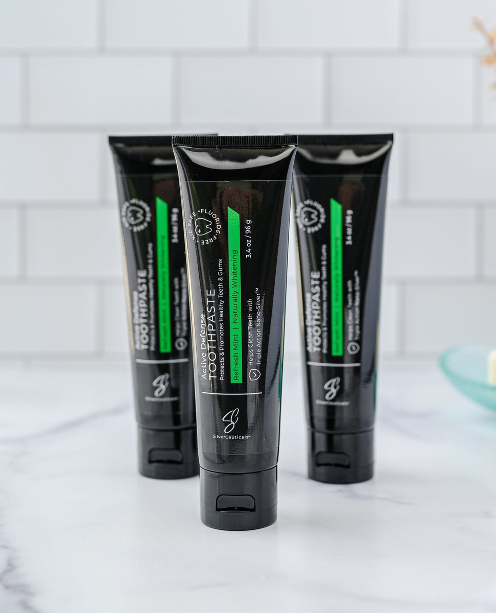 silverceuticals's tweet photo. If you had to pick one flavor, which would it be?🤔⁠
⁠
🫧Bubble Berry⁠
🪵Sassy Cinnamon⁠
🌿Refresh Mint⁠
⁠
A flavor for everybody in the family!⁠
⁠
⁠
#naturalproducts #naturaltoothpaste #toothpaste #nanosilver #silverceuticals https://t.co/95JUebjvDw