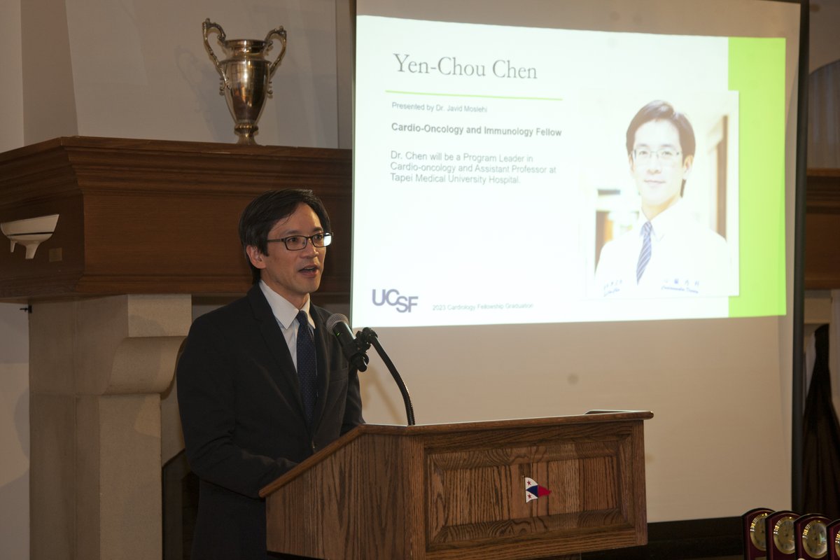 Congrats 2 <a href="/drycm2d/">Yen-Chou (YC) Chen</a> for becoming the first #CardioOnc fellow I trained at <a href="/UCSF/">UC San Francisco</a>! Nice graduation ceremony at <a href="/StFYC/">St. Francis YC</a>! Dr. Chen will be #CardioOnc program leader at Taipei Medical University Hospital! Look forward to years of collaboration!
<a href="/TaipeiMedicalU/">Taipei Medical University</a>
<a href="/AmirZMunir/">Amir Munir</a>