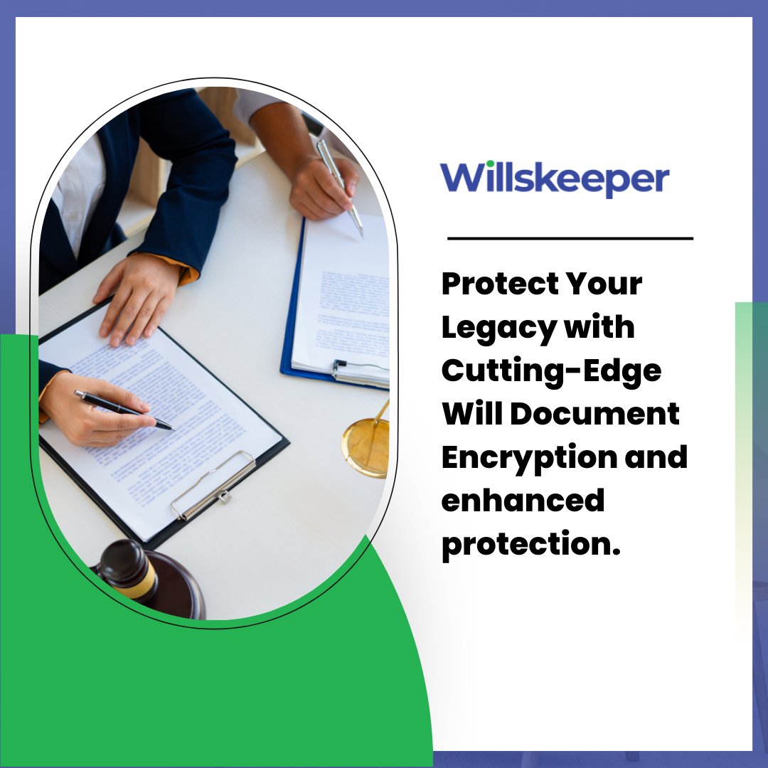 Willskeeperinc's tweet image. Protect Your Legacy with Cutting-Edge Will Document Encryption and enhanced protection.

#robustsecurity #enhancedprivacy #dataprotection #privacyfirst #securemeasures
#firewallprotection