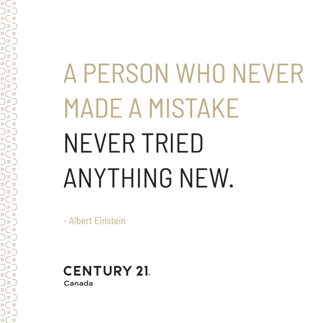 'A person who never made a mistake never tried anything new.' - Albert Einstein #MotivationMonday Diana McIntyre Century 21 Bamber Realty Ltd. 403-401-0533 Web: itsSold.ca Email: Diana@itsSold.ca facebook.com/33378972330273…