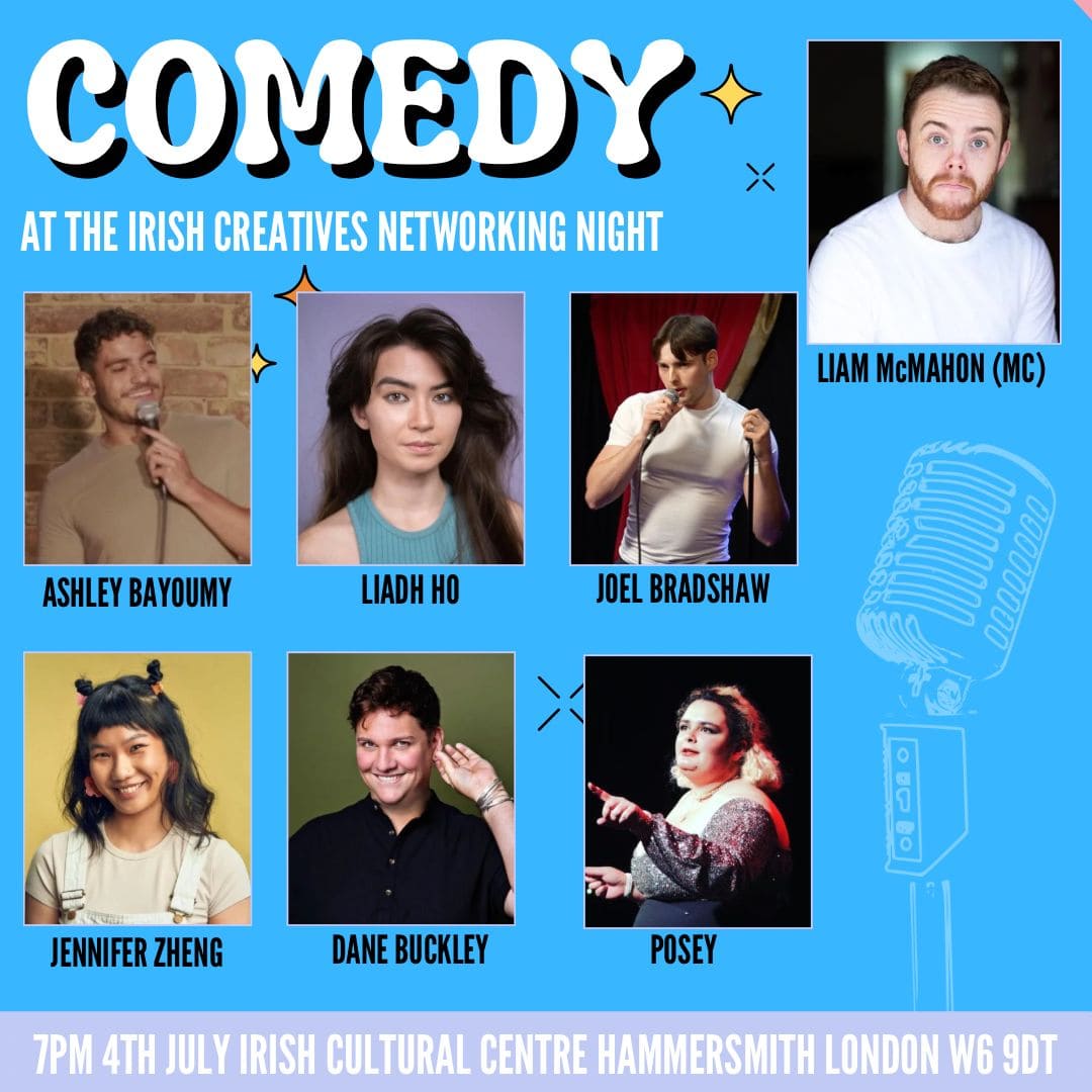 I've organised a 'celebration of lrish Creatives of mixed Heritage' for tomorrow evening in the spectacular <a href="/MyICCLondon/">The Irish Cultural Centre</a> 

It's a night of comedy, music &amp; theatre with some of the finest up &amp; comers in their field.

And tickets are completely Free 
👉irishculturalcentre.giftpro.co.uk/events/mixed-h…