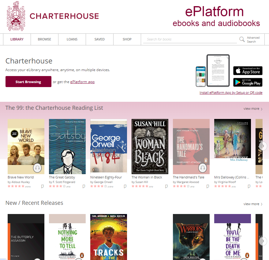 CharterhouseLib's tweet photo. Borrow ebooks and audiobooks over the summer! Lots from 'The 99' reading challenge available. Go to https://t.co/RaBWVJWpTA and log in with your school 365 account. #readingchallenge #summerreading #holidayreads https://t.co/LT1C17z4NK