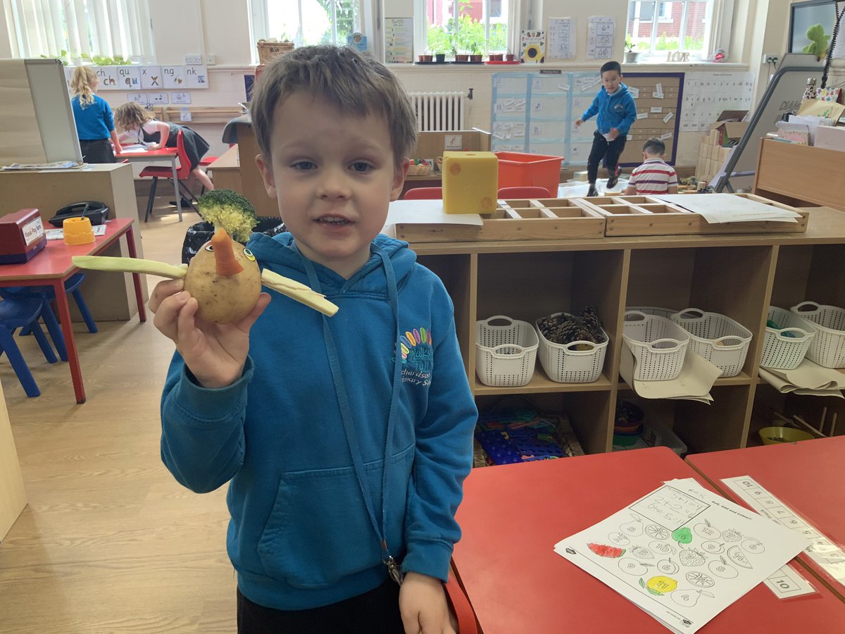 Reception have had great fun making our Super Potato’s out of healthy foods. #rdpsbutterflies #wearehealthy