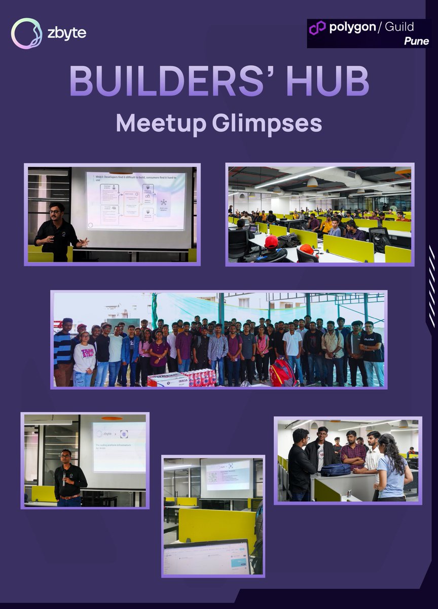 zbyte_io's tweet photo. We were thrilled to be a part of Builders' Hub Meetup by @0xPolygonPune and @Flipkart
We witnessed passionate Web3 enthusiasts building incredible dApps and projects in the Web3 ecosystem. ๐
#Web3 #zbyte #BuildWithzbyte #blockchain #dapps #polygon https://t.co/5ZiaAWknuU