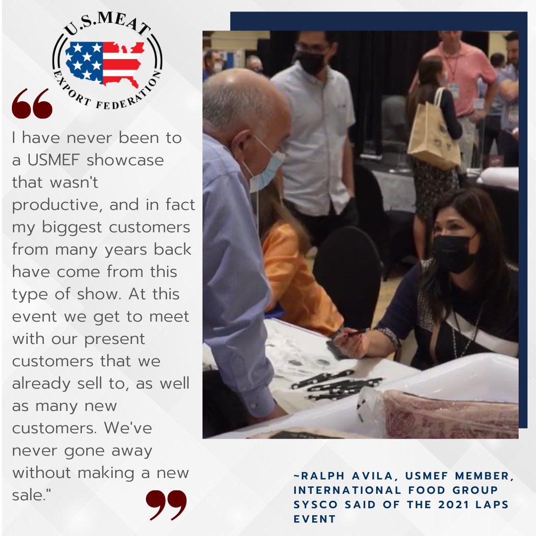 USMEF's tweet photo. The 11th edition of the USMEF Latin American Product Showcase in Cartagena, Colombia is coming up quickly, July 12-July 13, an event that provides immediate ROI for members through education, networking, and SALES!
#USMEF # #BeefCheckoff #PorkCheckoff #LambCheckoff https://t.co/0YSHLAB0nB