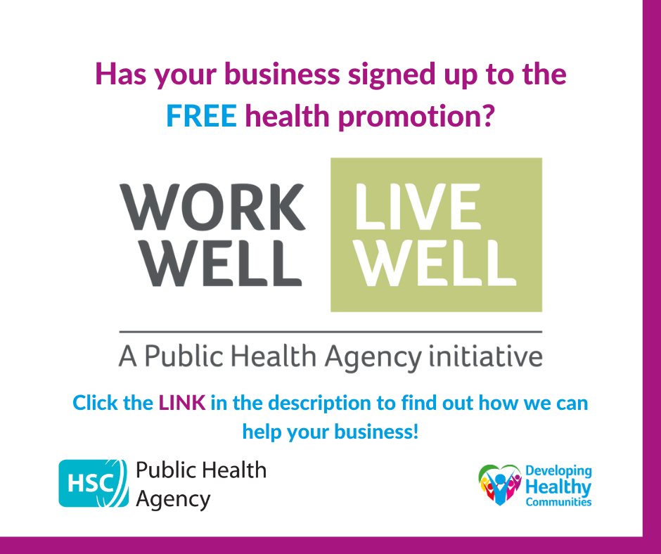 Health@Work NI (@healthworkni1) on Twitter photo To find out how we can help your business, click the link below and register TODAY!⬇👇⬇👇
dhcni.com/work-well-live…
#workplace #Wellbeing #healthcare #healthpromotion
@dhcni <a href="/publichealthni/">Public Health Agency</a> To find out how we can help your business, click the link below and register TODAY!⬇👇⬇👇
dhcni.com/work-well-live…
#workplace #Wellbeing #healthcare #healthpromotion
@dhcni <a href="/publichealthni/">Public Health Agency</a>