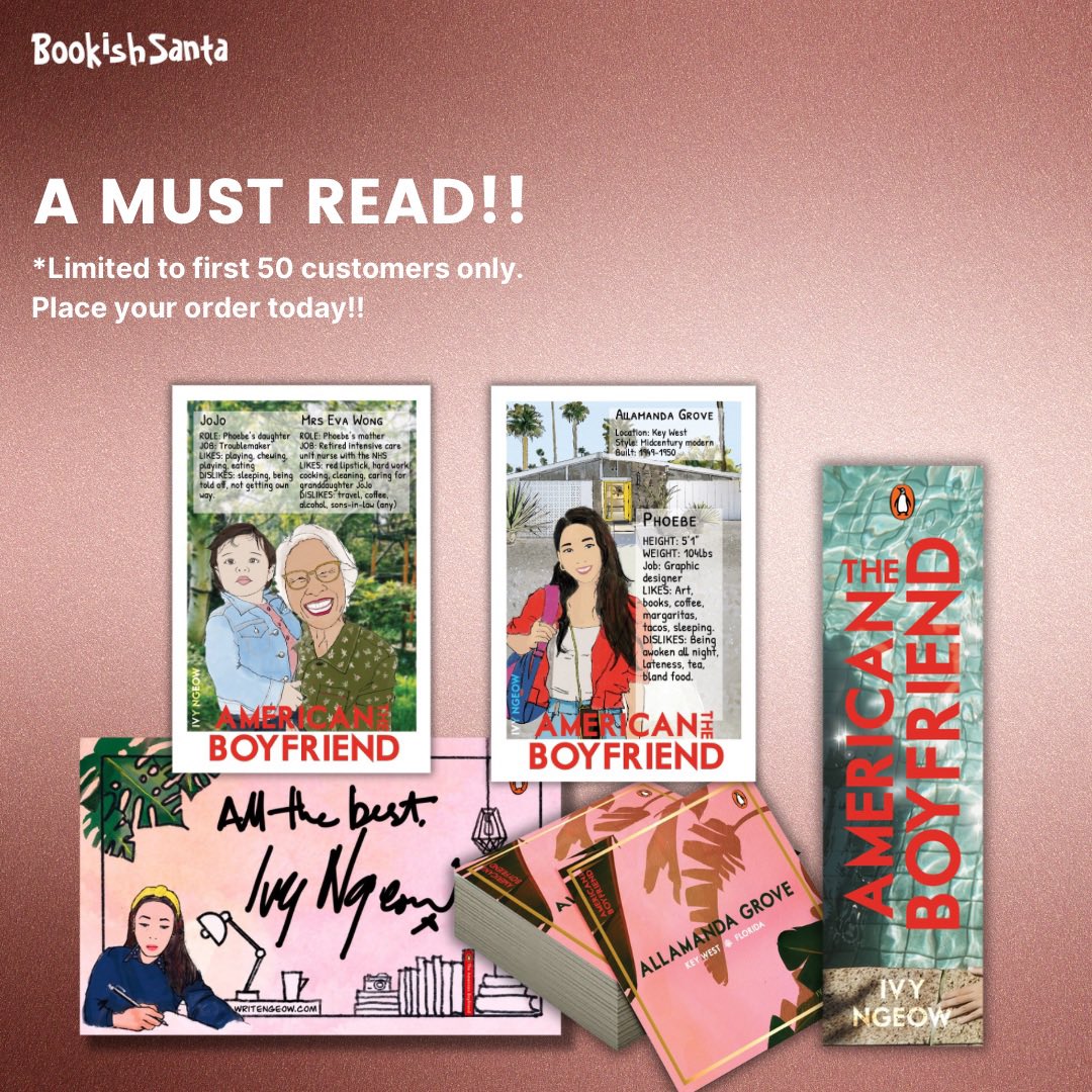 BookishSanta's tweet photo. Buckle up, readers! The American Boyfriend by Ivy Ngeow is here to sweep you off your feet with some crazy mystery &amp; high-stakes thrills. 💥 

🎁 Order today and win some EXCLUSIVE goodies! 🚀🔥 

Pre order now - https://t.co/JRL4g5ECSh #books #booktwitter #reader https://t.co/oa34eqxGZn