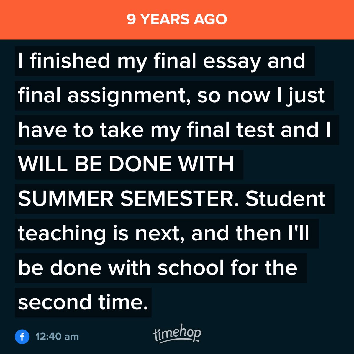 erynn417's tweet photo. Two more weeks and I’ll be done with summer semester, and I’ll have one more semester to go before being done with school for the THIRD time 😂😂😂😂😂😂 https://t.co/zTVvrrDDFb