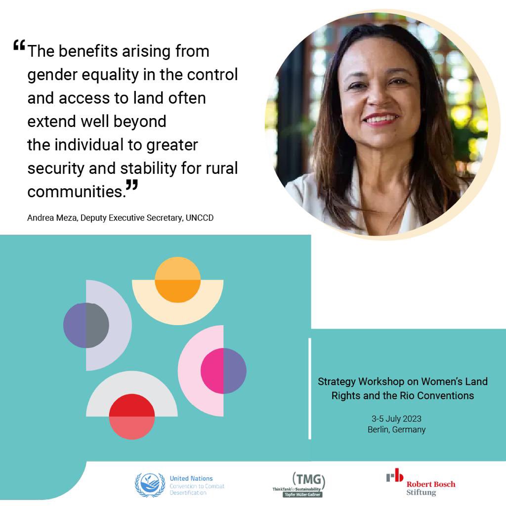 UNCCDcso's tweet photo. The @UNCCD Deputy Executive Secretary @AndreaMeza76 opened today the Strategy Workshop on #Women land rights and the Rio Conventions stressing the need to advance gender equality by focusing on the role of land rights to progress the sustainability agenda

#HerLand #United4Land https://t.co/m5RaiDQmCa