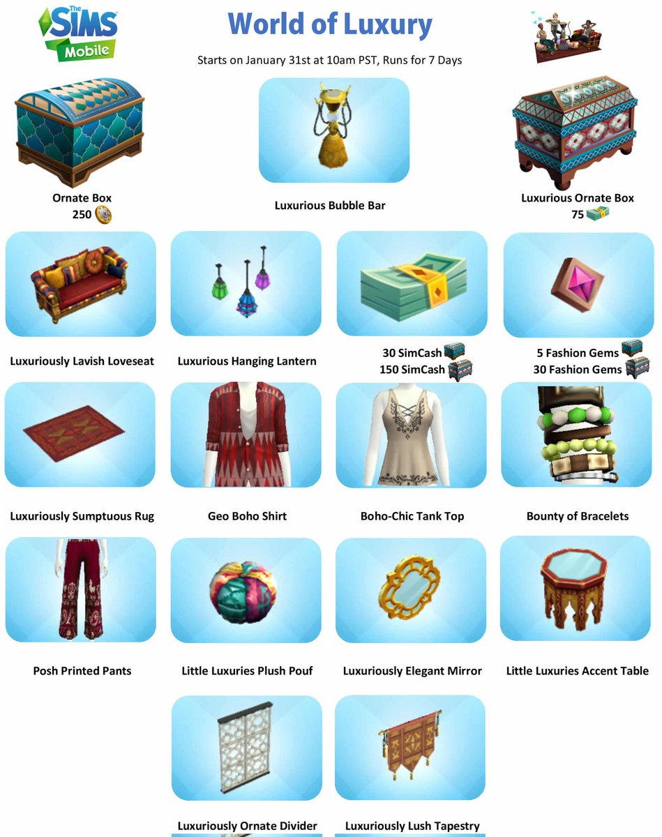 🍃Jade Crystal💚 HIATUS (@jadecrystalsims) on Twitter photo Hi <a href="/TheSimsMobile/">The Sims Mobile</a> !
May I request for the clothing and accessory items to be included in the eco workshop projects? Thank you! #TheSimsMobile
I don't own the image. Hi <a href="/TheSimsMobile/">The Sims Mobile</a> !
May I request for the clothing and accessory items to be included in the eco workshop projects? Thank you! #TheSimsMobile
I don't own the image.