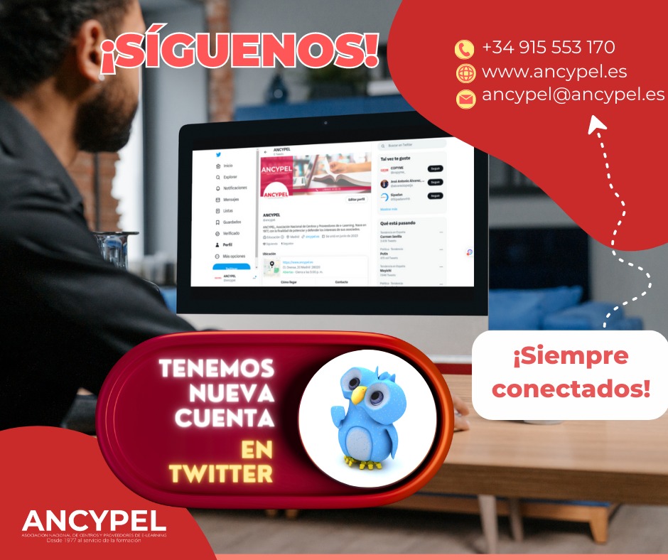 📢 ¡ATENCIÓN! Queremos recordarte que ahora puedes encontrarnos en Twitter con nuestra nueva dirección: <a href="/ancypel/">ANCYPEL</a>. 🐦✨ ¡Síguenos! 🌟✨

¡No te pierdas ninguna de nuestras actualizaciones!  📲✨

#ANCYPEL #Twitter #Networking #Empresas #elearning