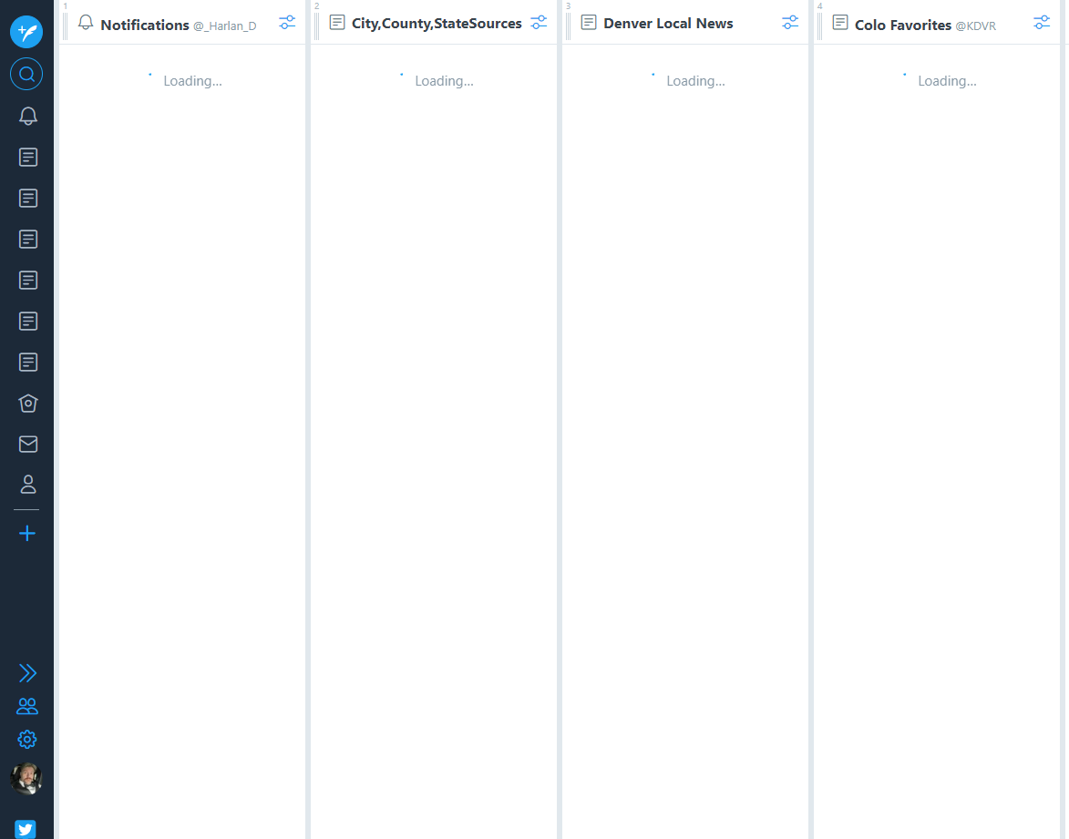 _Harlan_D's tweet photo. You don't realize how much you rely on a tool until it's unavailable. This has been my #tweetdeck screen all morning. #pcloadletter #assignmenteditorwoes https://t.co/QtLgnQesZP