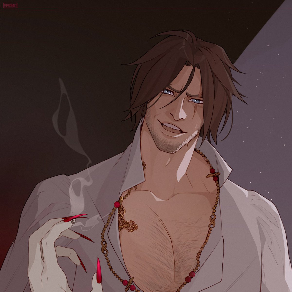 "What's the matter? Don't like men who wear jewelry?"

#91939art #Castlevania #TrevorBelmont #CastlevaniaNetflix #trephacard #carmilla