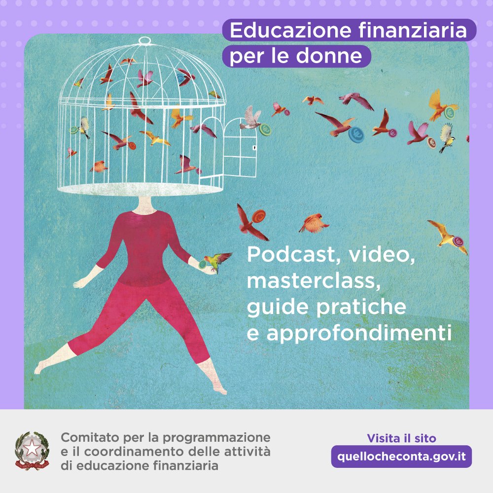 ITAedufin's tweet photo. Uno dei principali obiettivi che il Comitato Edufin ha voluto perseguire in questi anni è la diffusione dell'educazione finanziaria tra le donne. Contrastare la violenza economica e ridurre il gender gap nelle conoscenze finanziarie è stato un impegno costante per il Comitato. https://t.co/0B0C21QrsL