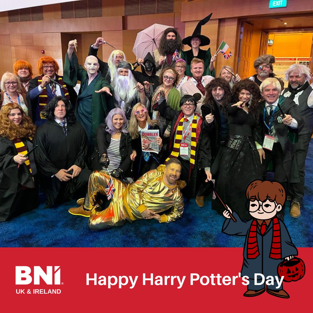 I think it is safe to say that we actually have a few secret Harry Potter fans in our UK & Ireland team! Here's a quick throwback to last years BNI Global conference in Singapore, when our Directors chose Harry Potter as their theme for international day at the conference.