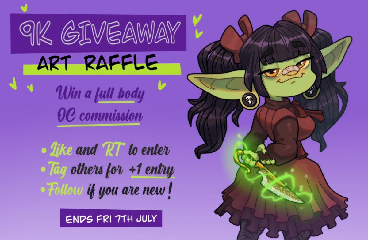 🤯OMG 9000 FOLLOWERS🤯

💜It is time for an… ART RAFFLE! 💜

Post your OC in the comments if you want ☺️

🍀💚Good luck everyone💚🍀