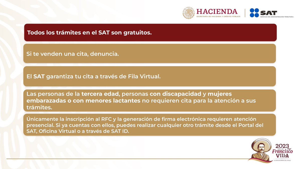 SATMX's tweet photo. El SAT da a conocer el listado de disponibilidad de citas para atención presencial en los módulos y oficinas desconcentradas en las 32 entidades del país. 

Semana del 3 al 7 de julio:
83% Disponibilidad alta
15% Disponibilidad media
2% Disponibilidad baja https://t.co/2qVayEq9TP