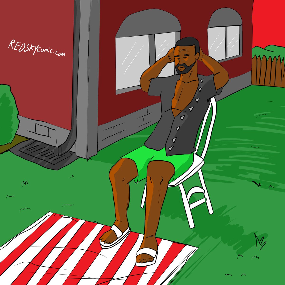 Hope you are enjoying your #Summer2023.

#Monday #art #Summer #relaxation #redsky #comics #digitalart