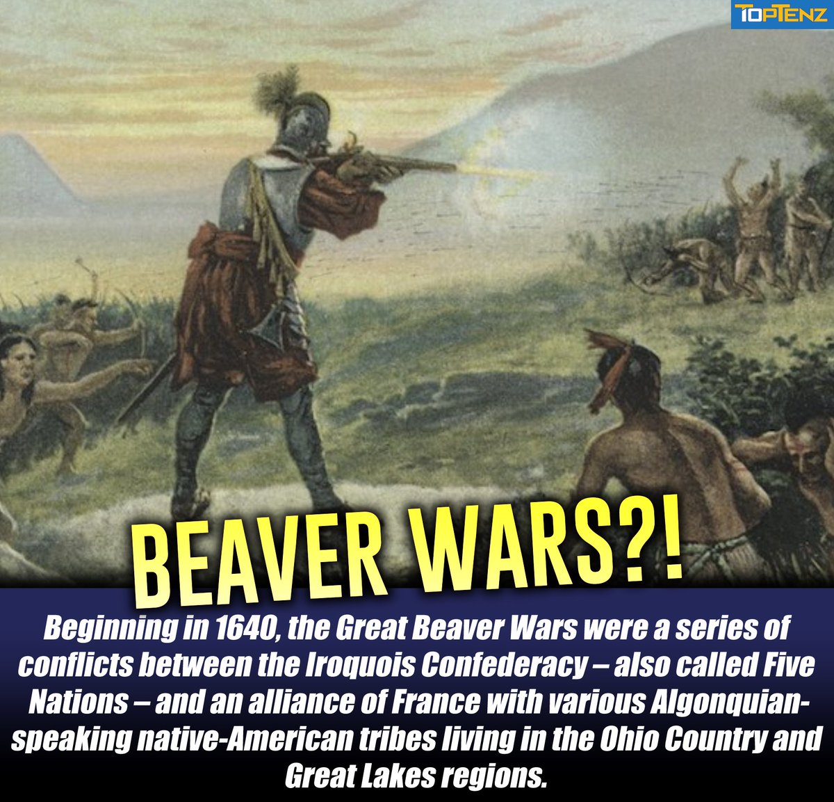 Beaver Wars? I'm sure they were incredibly serious, but I can't help but chuckle. #MondayMotivation
#MondayMood #History

toptenz.net/10-of-historys…