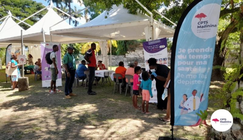 | #Prévention| La <a href="/CPTSMadinina/">CPTS Madinina</a> a organisé le samedi 17 juin une journée de prévention et promotion de la santé à Saint-Pierre. Une opération "aller vers" organisée avec le CCAS pour sensibiliser les habitants à l'offre de soins sur le territoire.
#Martinique #CPTS #offredesoins