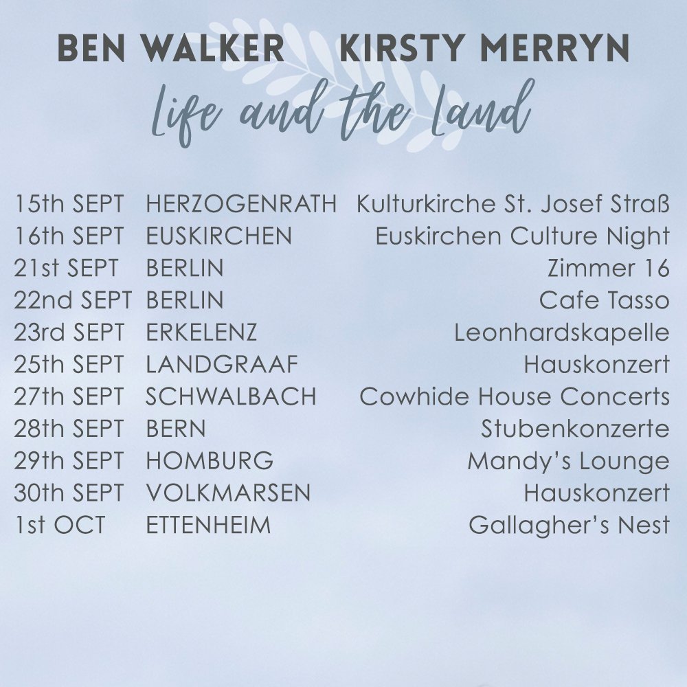 Hello! A bit of an announcement - @kirstymerryn and I will be off on a jaunt round Germany, the Netherlands and Switzerland in September. If you've got friends in those parts, do give them the nod!