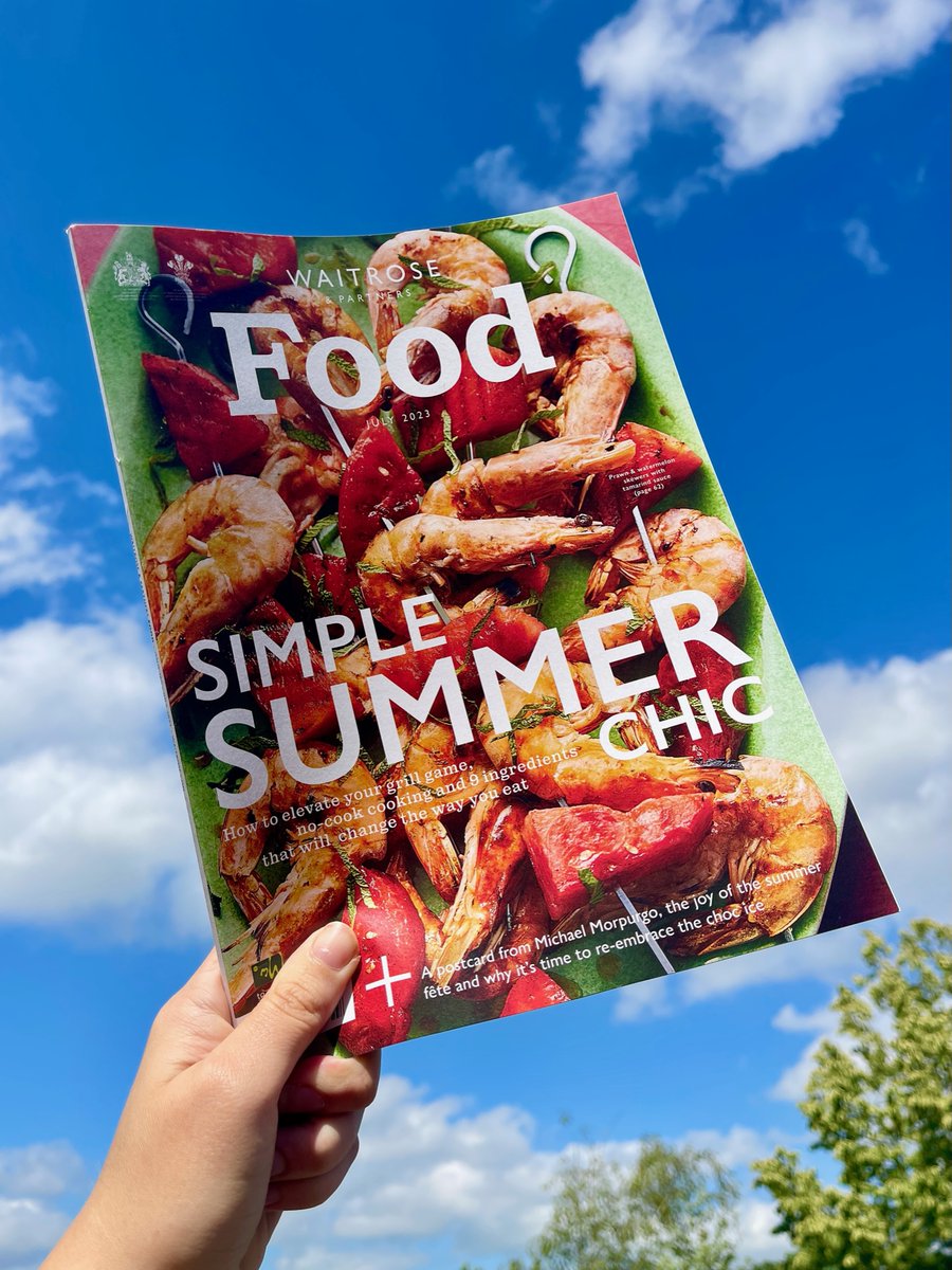 waitrose's tweet photo. This month’s issue of Waitrose Food is here and it's all about simple summer chic! 📷

Including no-cook cooking for those hot summer days and how to elevate your grill game.

Read online now: https://t.co/biZSbnTrjf https://t.co/DMiO9FZKNU