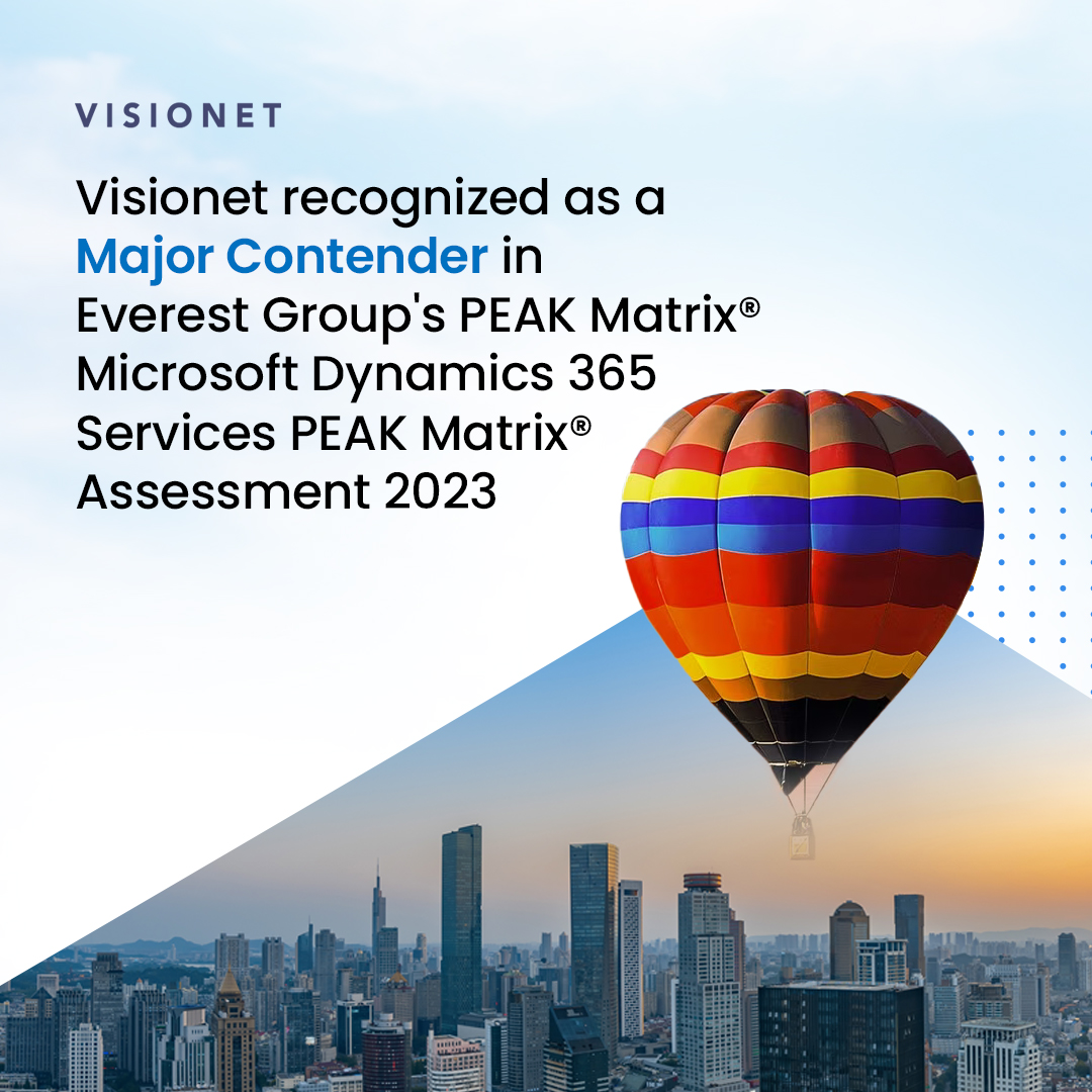 Visionet's tweet image. Visionet is honored to be recognized as a #MajorContender in Everest Group’s recent @Microsoft Dynamics 365 Services PEAK Matrix® Assessment 2023 report! 

Thank you to @EverestGroup for this honor, and congratulations to other contenders!

#visionet #microsoft #dynamics365