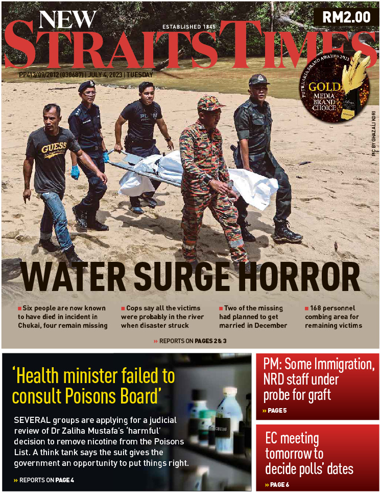 NST_Online's tweet photo. Thinking of unplugging from the Internet for a while? Go old school for your dose of morning news! Today in the #NSTprintedition #04072023 https://t.co/PotacPUCdw