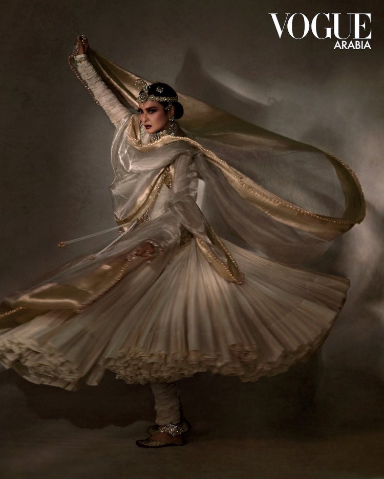 modelsdiaryy's tweet photo. rekha for vogue arabia july/august 2023 cover, styled by manish malhotra https://t.co/mQZ3dA8yWK