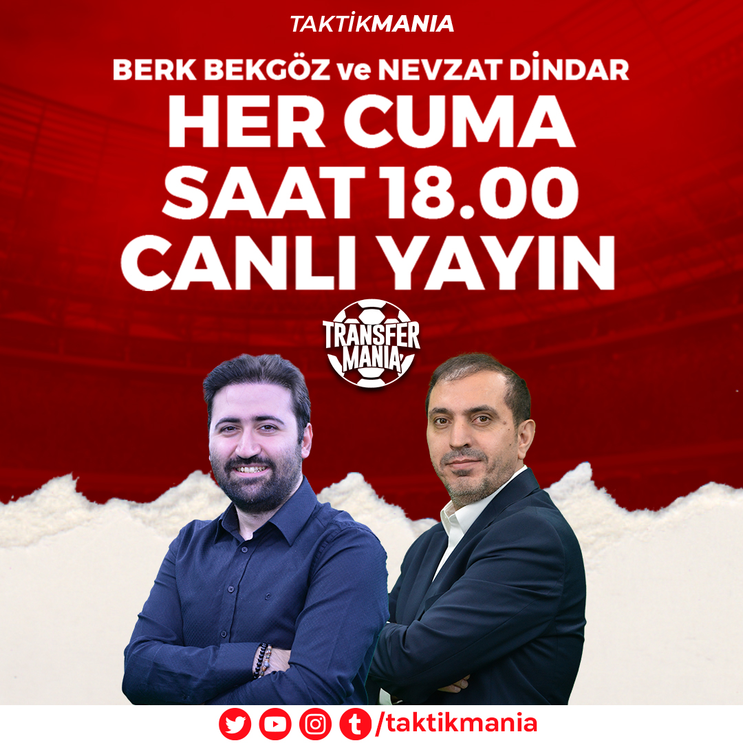 taktikmania's tweet photo. ✍️ Nevzat Dindar ve Berk Bekgöz ile transferin nabzının tutulduğu #TransferMania, her cuma saat 18.00'de Taktik Mania YouTube kanalında!
🎙️ @nevzatdindar @BerkBekgoz
📺 Bizi YouTube'dan takip etmek için 👇
🔗 https://t.co/muzyOg2qzv https://t.co/1CsRfSgjQB