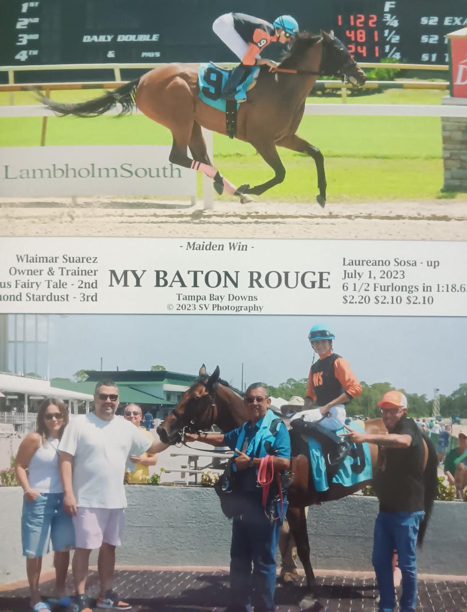 #hipismo W Suárez ON FIRE obtuvo par de victoria en Tampa Bay Downs 
MY BATON ROUGE 1RA L Sosa
POSEIDON'S SON 6TA M Meneses
este último retraso en la partida en los 300 finales parecía un tren sin frenos....