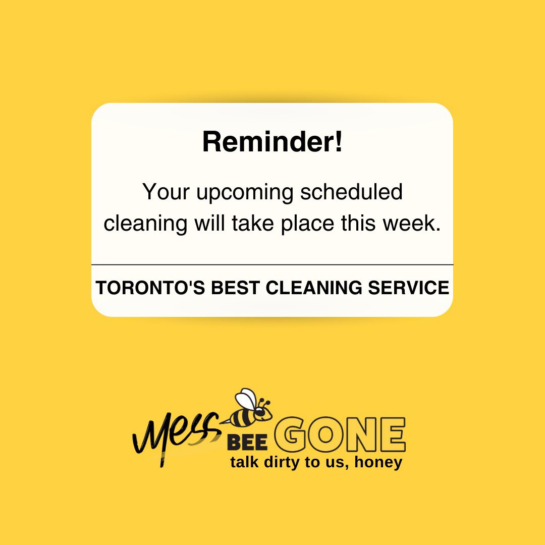 MessBeeGone's tweet photo. Let's make every Monday magnificent! 💪✨
.
Contact Mess Bee Gone today and let us work our cleaning magic! ✨🪄
 
🐝 Mess Bee Gone   🐝
Toronto's BEST Cleaning Service
Commercial &amp; Residential
🍯  TALK DIRTY TO US, HONEY!
1+ (416) 727-0616
info@messbeegone.ca
@messbeegone https://t.co/0g7Pn20wQb