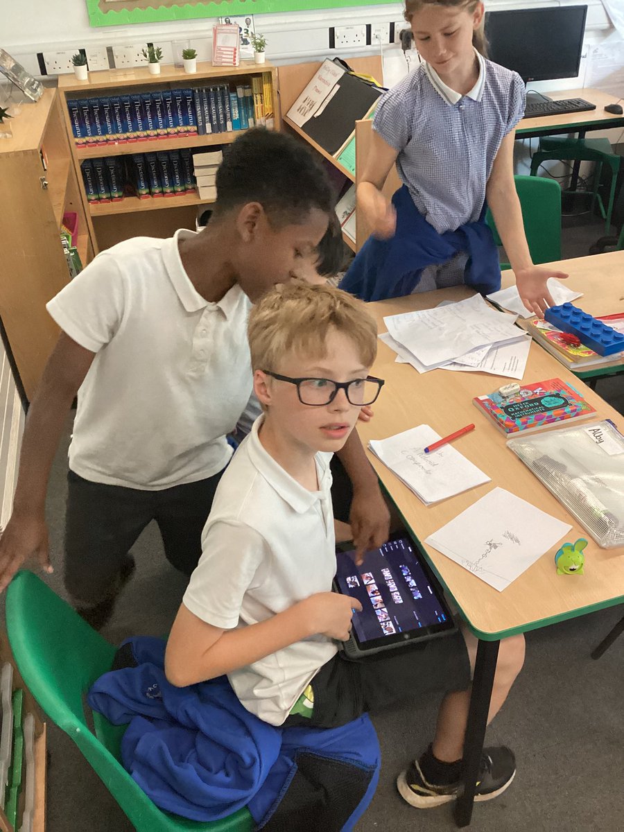 glenfromep's tweet photo. #HollyClass are working on our Computing projects this afternoon. We are creating Online Safety videos for Year 4, using iMovie on the iPads. We filmed and began editing today! #year5 #computing #onlinesafety https://t.co/GFzJEFgq91