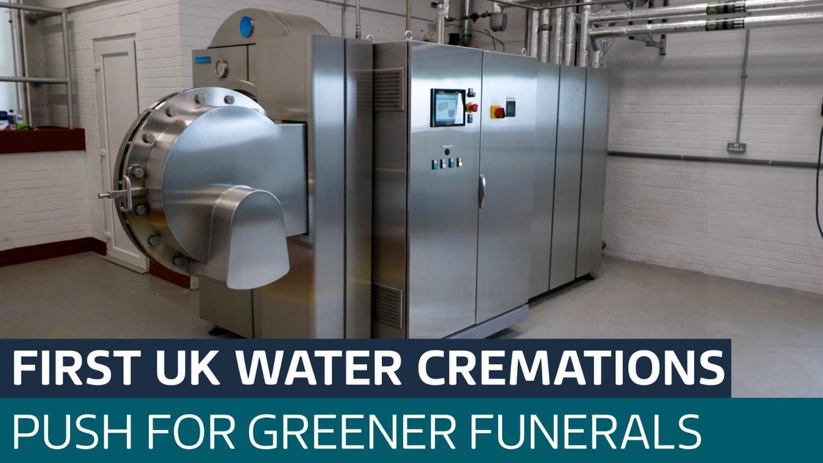Water cremation is a more eco-friendly way of producing human ashes. Co-op Funeralcare says it'll be offering the service later this year. Find out more - watch now on <a href="/ITVX/">ITVX</a> itv.com/watch/news/co-…