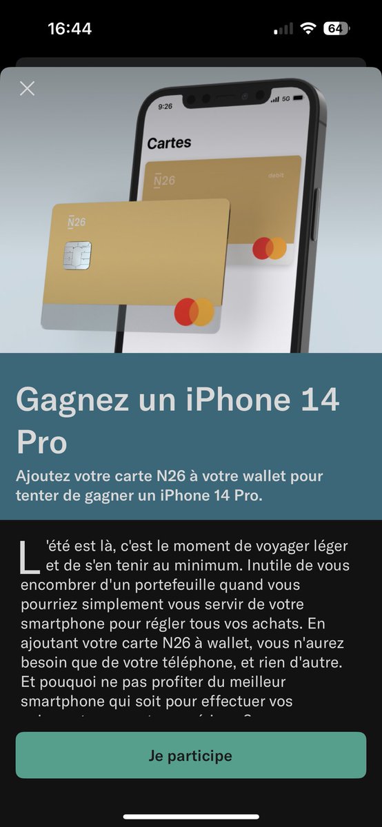KylianJoly's tweet photo. @N26FR j’ai ma carte #n26 #N26Summer https://t.co/NKLWDRynCR