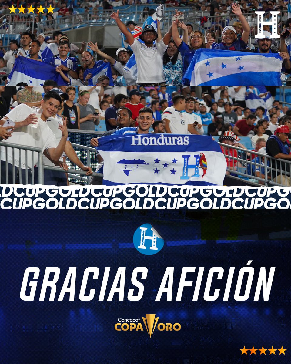 FFH_Honduras's tweet photo. 🤝🏽Gracias Afición por su apoyo 👏🏾

🇭🇳Desde la casa del fútbol 🏨 especial agradecimiento a la afición qué acompañó y apoyó a #LaH en #Charlotte 🇺🇸.

⚽Nuestra selección🇭🇳 se los👏🏾👏🏾👏🏾 agradece 🤝🏽.

#LaHsomosTodos #LaHesEterna https://t.co/UNRPX3OZNW