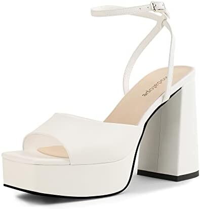 Modatop Platform Heels for Women Platform Sandals Womens Chunky Heel Open Toe Pumps Ankle Strap Womens Wedding Party Pumps Shoes... bit.ly/3PIGV68