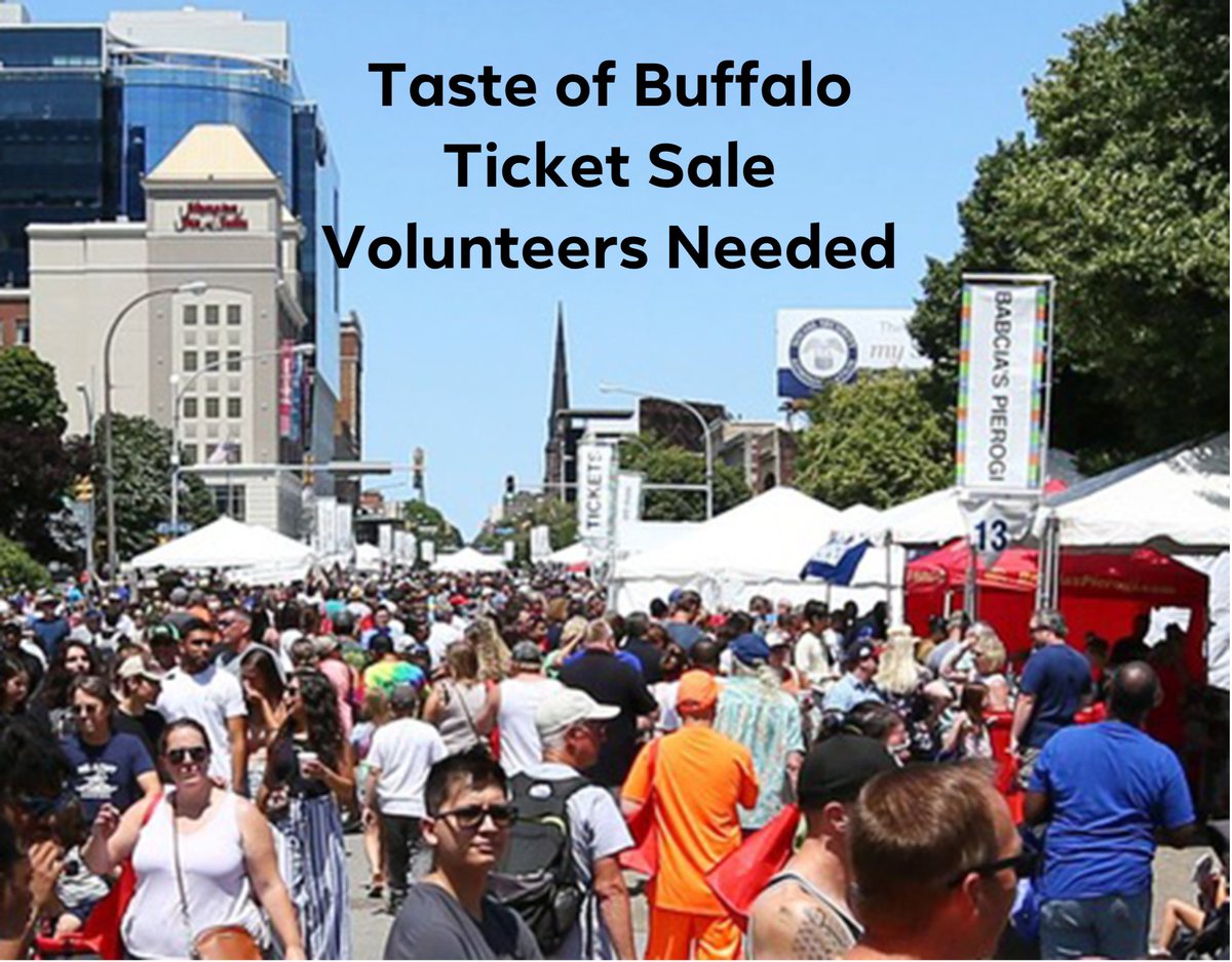 TeamBuffaloTGA's tweet photo. Support our Transplant Games team by volunteering at the Taste of Buffalo this Saturday! We need helpers for shifts in the ticket tent. Our spots start @ 10:15 and the greatest need for volunteers is from 5:30-9pm. To sign up, email pmaggiore@connectlife.org or call 716-529-4353 https://t.co/xqLBtj8UAJ