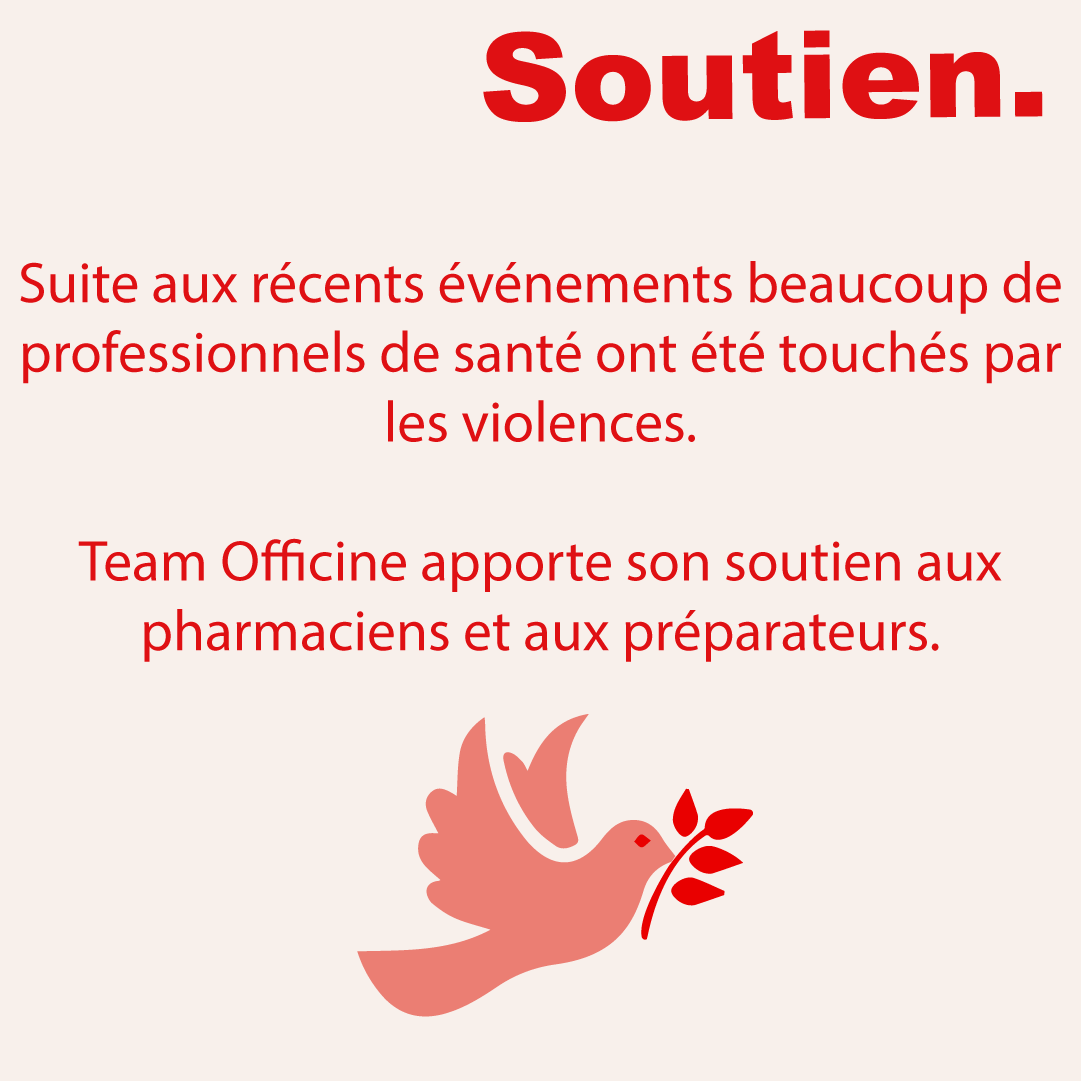 Nous apportons notre soutien à tous les professionnels de santé 🕊️

#violence #pharmacie #pharmacien #preparateurenpharmacie #soutien