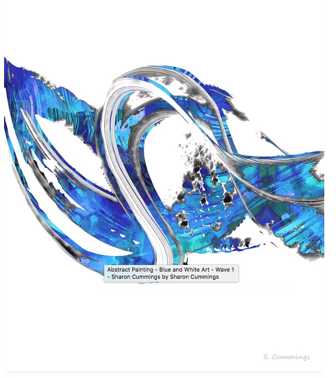 Wave 1 HERE:  fineartamerica.com/featured/blue-… #art #artwork #modernart #blue #waves #wave #beach #AYearForArt #BuyIntoArt #abstractart #abstractpainting