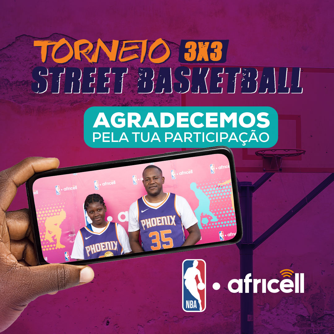 Agradecemos a tua participação e por teres mostrado o que vales no Torneio Street Basketball 3x3.

Conheces alguém que está na foto? Marca ele(a) 🏀🔥.

#africell #nba #africellnba #streetbasketball #luanda #benguela #angola