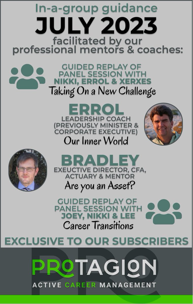 Are you a qualified Professional? 🎓
Accountant, Actuary, Asset/Investment Manager, 
Banker, CFA, Engineer or Risk Manager? 

Join our in-a-group sessions 
to ask career questions 
&amp; explore with us 🧭 

Your Career Goals 
+ Our Professional Mentors &amp; Career Coaches 
= Success!