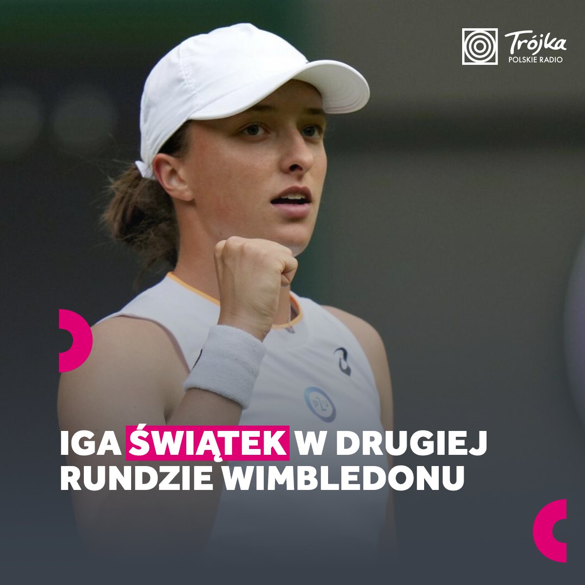 RadiowaTrojka's tweet photo. 🎾 Choć deszcz na chwilę też chciał zostać bohaterem spotkania, to wszystkie oczy i tak był skupione na Idze Świątek. Polska tenisistka pewnie awansowała do drugiej rundy Wimbledonu. #JazdaIga❗️ #Wimbledon
✅ #IgaŚwiątek - #LinZhu 6:1, 6:3 https://t.co/Z8Z6jh5dBR