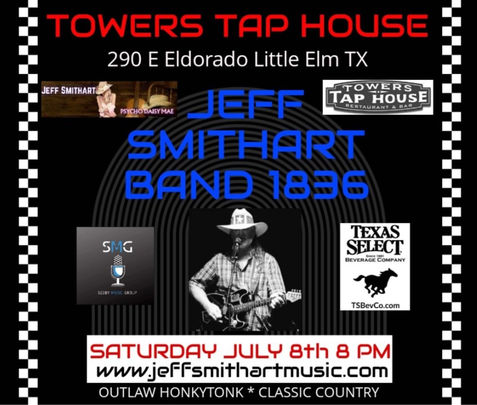 JeffSmithart's tweet photo. North Dallas I we will be at Towers Tap House in Little Elm TX Saturday July 8th 8 pm gonna be a Honkytonk-n good time. https://t.co/FanRwkxrVz
