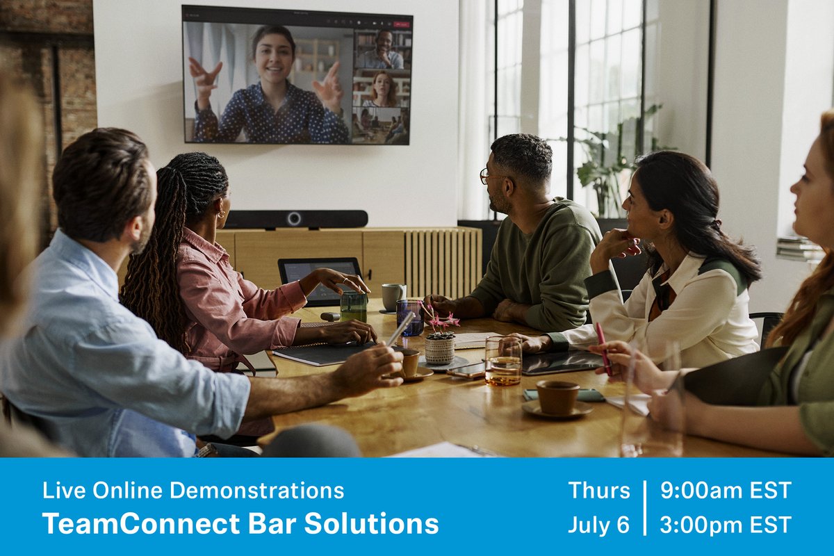 Sennheiser's tweet photo. Want to experience our TeamConnect Bars but don't know where to find a live demo? Join us online from the comfort of your home or office π
July 6 | 9:00 AM EST: https://t.co/IqN6vhsumc
July 6 | 3:00 PM EST: https://t.co/EFRmcxA7Nc
#TeamConnectBarSolutions #TeamConnectFamily https://t.co/PjMFZAnf4C