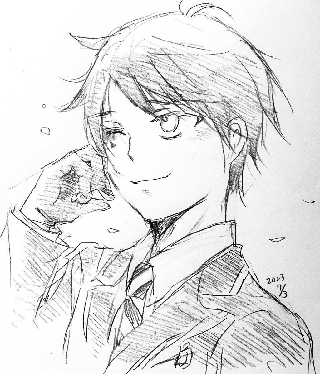 こういう落書きをiPadで描けたらいいのになぁって最近は良く思う 紙に描くのは楽しいけどなー 一応買う予定やけどサイズに迷ってる やっぱり大きい方がいいのかな… 