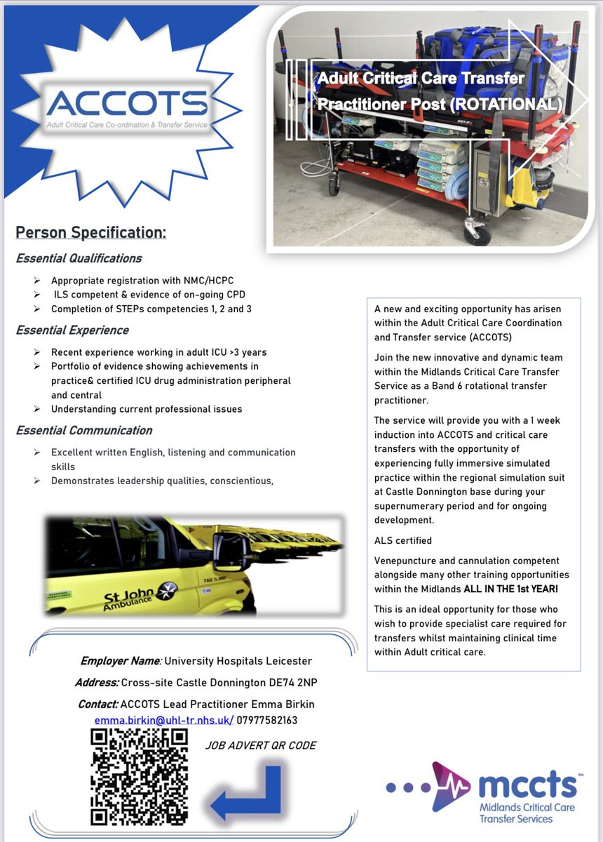 Come and join <a href="/MidlandsAccots/">ACCOTS Midlands Adult Critical Care Transfer</a>