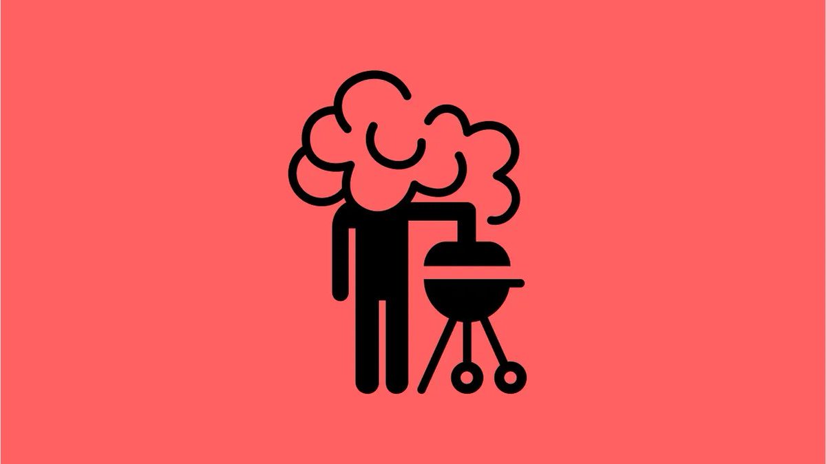 The joys of grilling. 🥲 BBQ icon by <a href="/heyitsluisprado/">Luis Prado</a>: buff.ly/3pyznIj 
#bbq #grilling